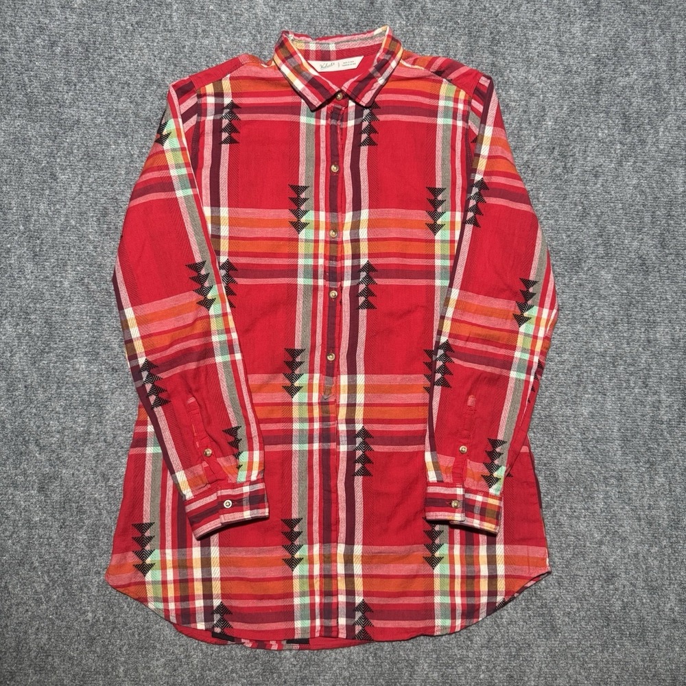 Vintage Woolrich Shirt Aztec Southwestern 100% Cotton Flannel Women Small Button